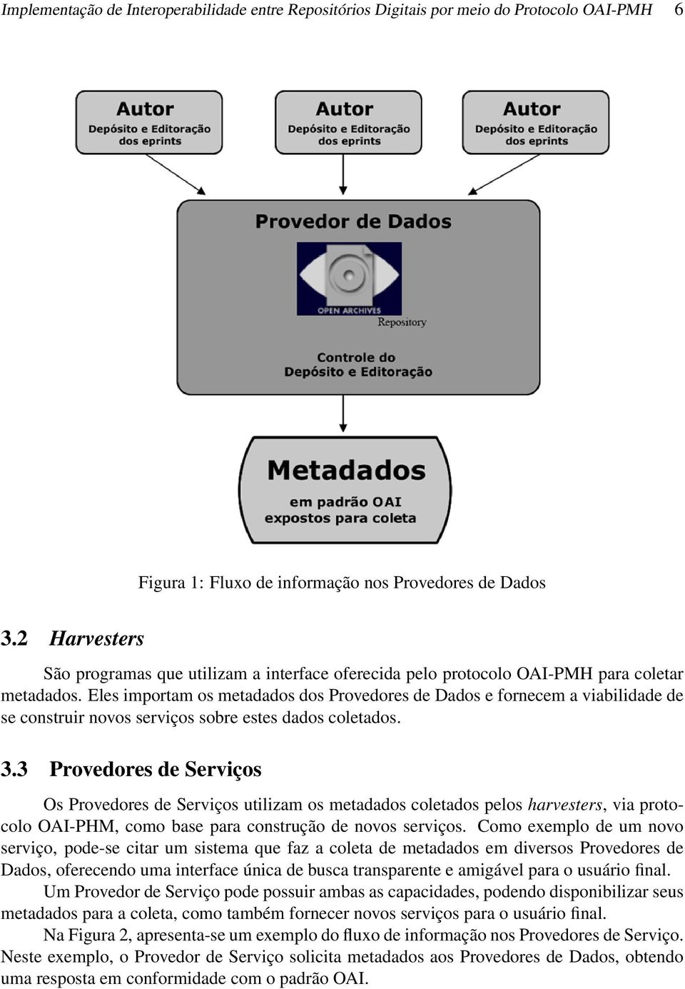 Eles importam os metadados dos Provedores de Dados e fornecem a viabilidade de se construir novos serviços sobre estes dados coletados. 3.