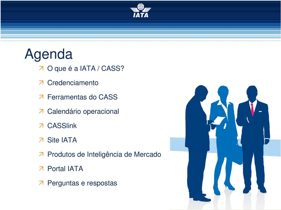 Calendário operacional CASSlink Site IATA