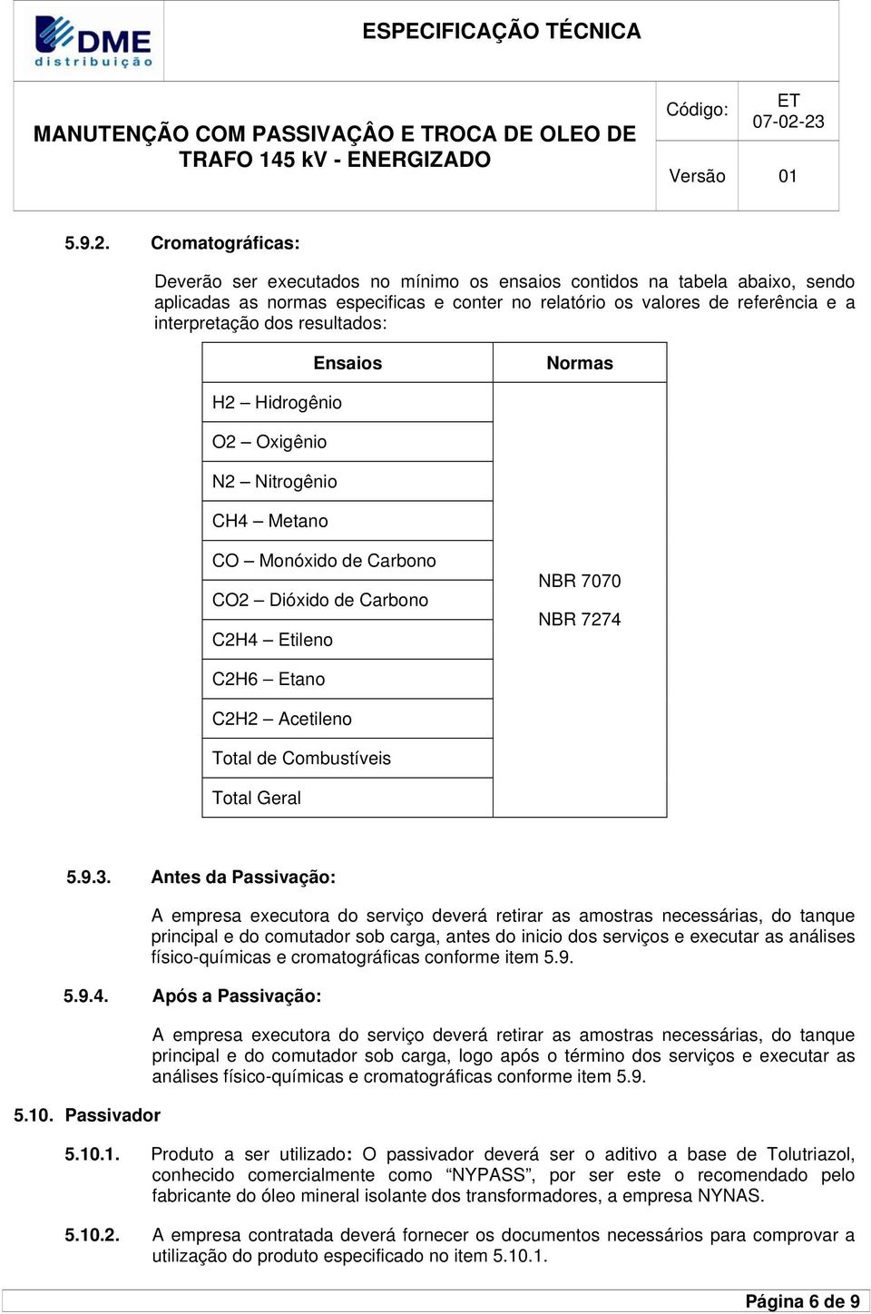 resultados: Ensaios Normas H2 Hidrogênio O2 Oxigênio N2 Nitrogênio CH4 Metano CO Monóxido de Carbono CO2 Dióxido de Carbono C2H4 Etileno NBR 7070 NBR 7274 C2H6 Etano C2H2 Acetileno Total de