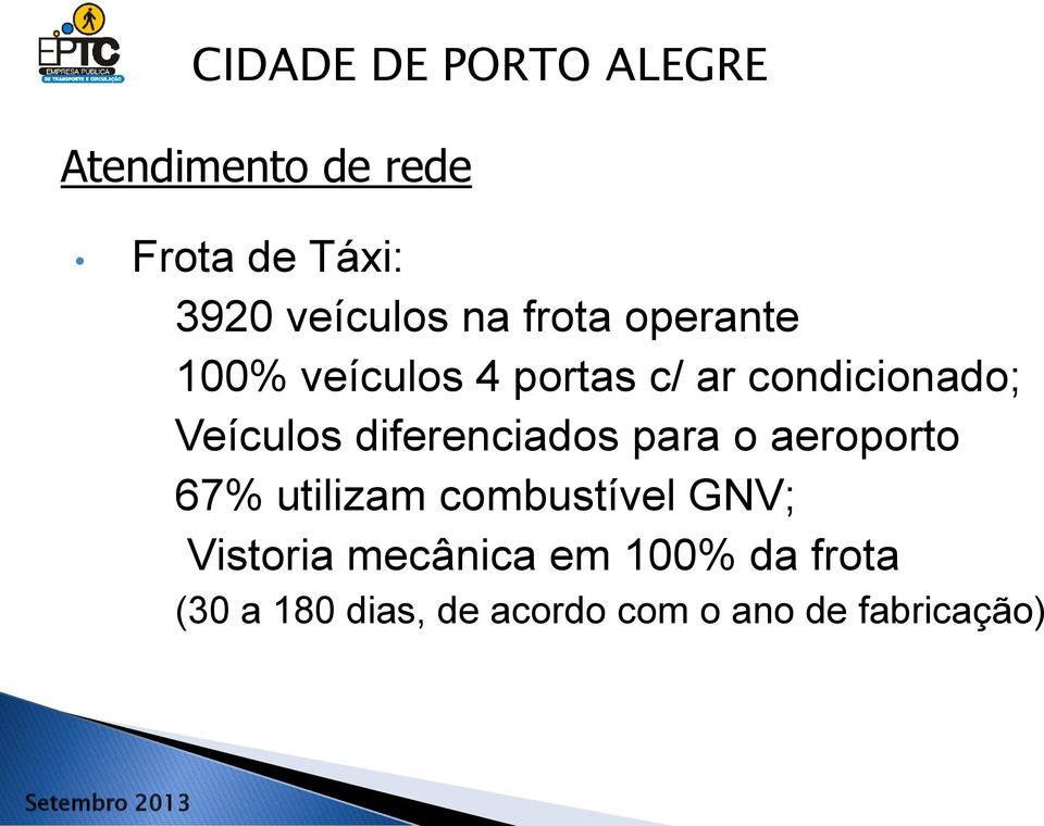 diferenciados para o aeroporto 67% utilizam combustível GNV; Vistoria