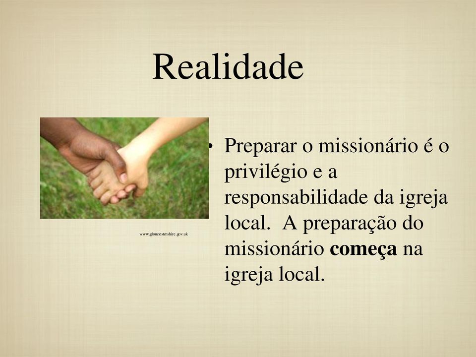 e a responsabilidade da igreja local.