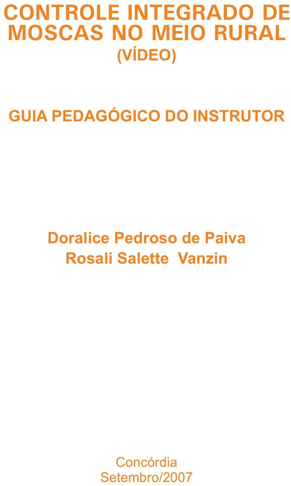 INSTRUTOR Doralice Pedroso de Paiva