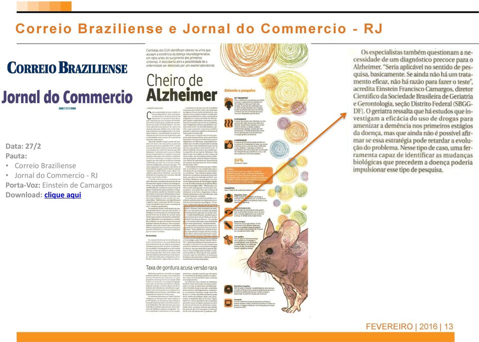 Jornal do Commercio - RJ Porta-Voz: Einstein
