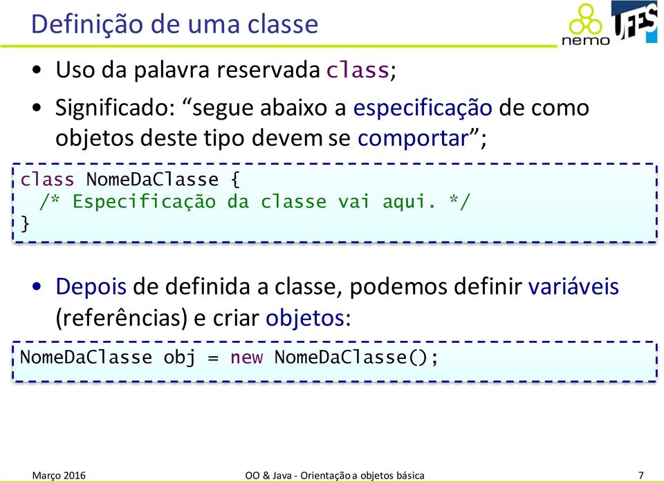 Especificação da classe vai aqui.