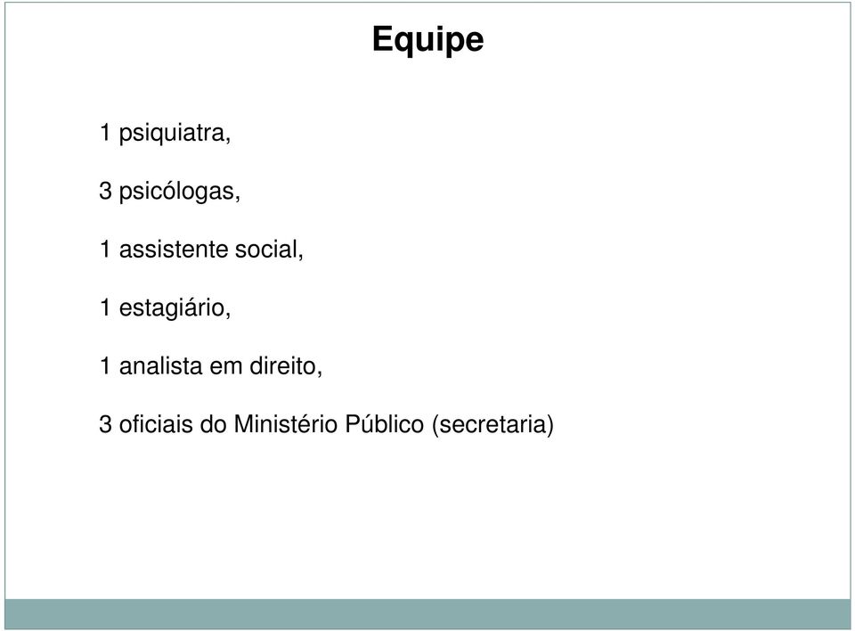 1 analista em direito, 3 oficiais