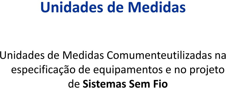 especificação de equipamentos e