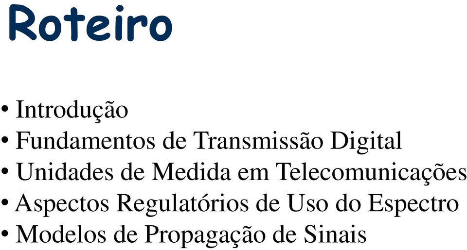 Telecomunicações Aspectos Regulatórios de