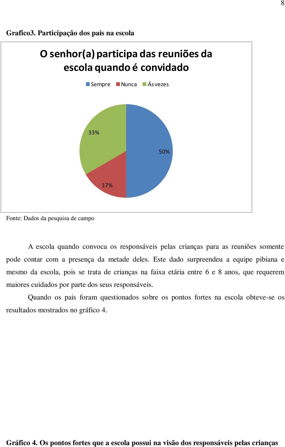 escola quando convoca os responsáveis pelas crianças para as reuniões somente pode contar com a presença da metade deles.