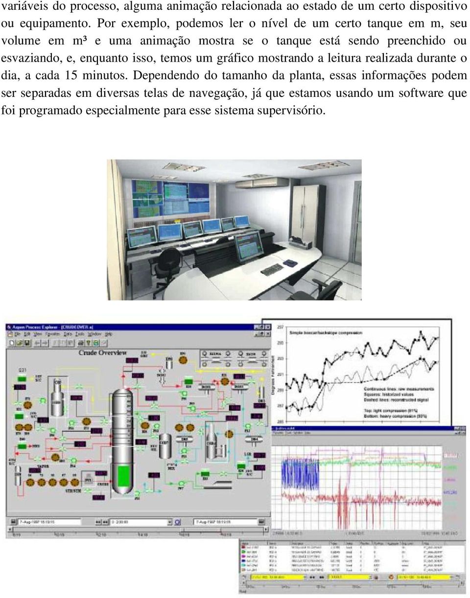 esvaziando, e, enquanto isso, temos um gráfico mostrando a leitura realizada durante o dia, a cada 15 minutos.