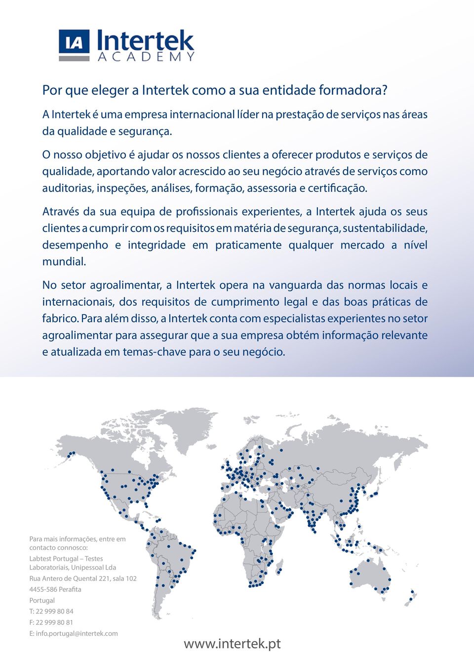 assessoria e certificação.