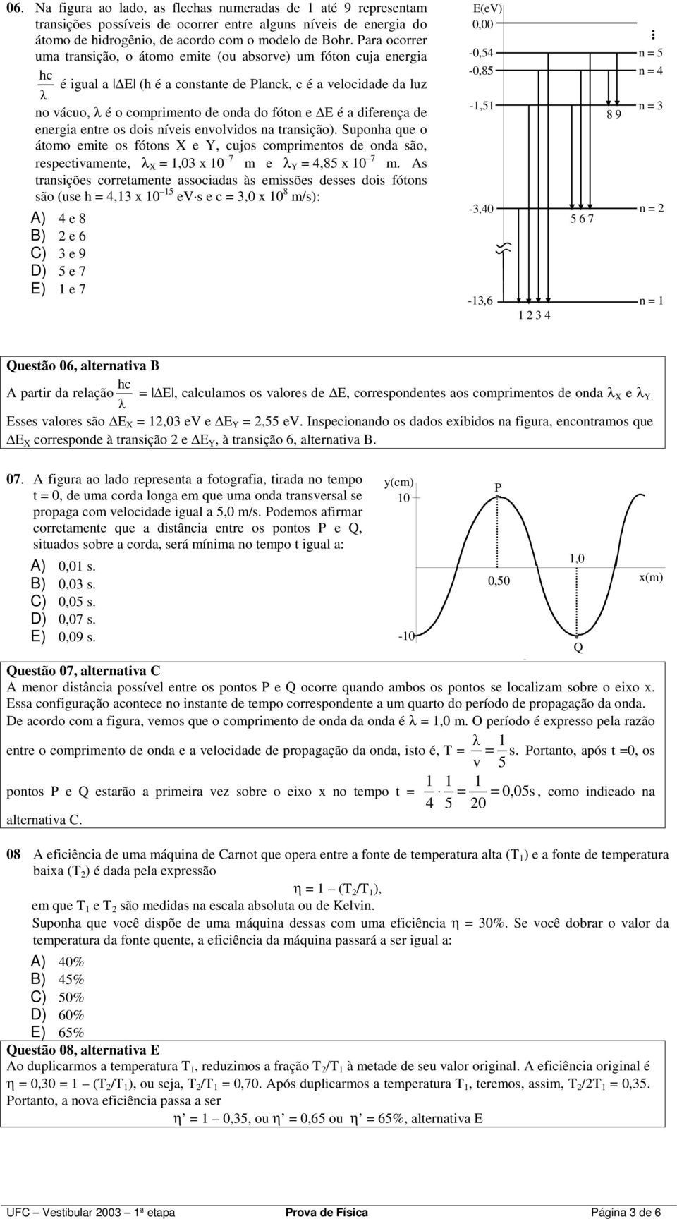 .. n = 5 n = no áuo, λ é o omprimento de onda do óton e E é a dierença de energia entre os dois níeis enolidos na transição).