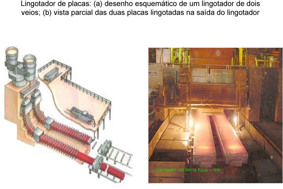 veios; (b) vista parcial das duas