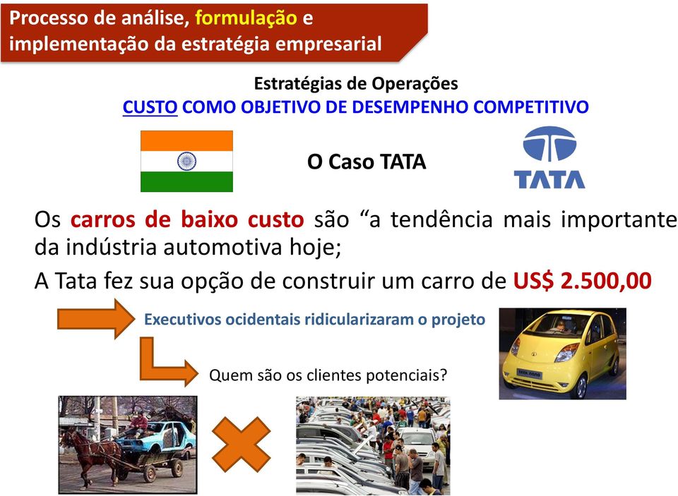 hoje; A Tata fez sua opção de construir um carro de US$ 2.