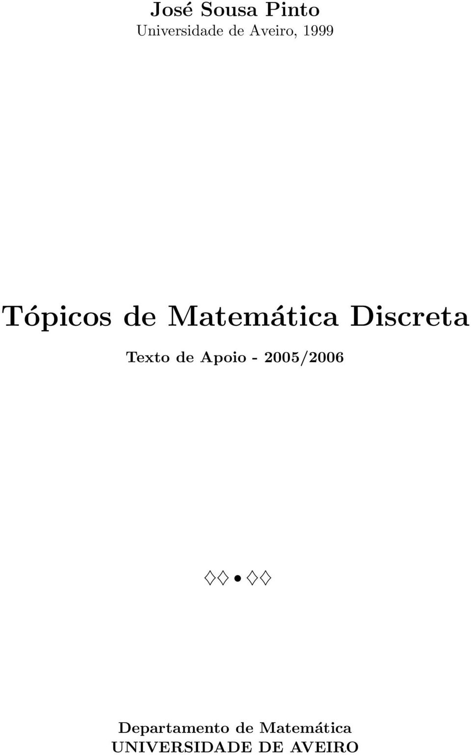 Discreta Texto de Apoio - 2005/2006