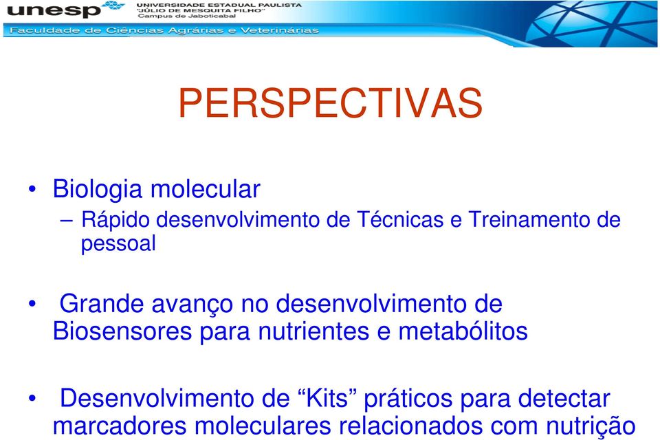 Biosensores para nutrientes e metabólitos Desenvolvimento de Kits