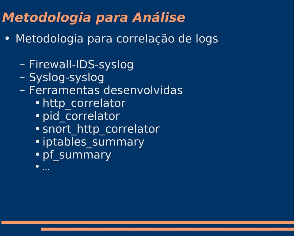 Ferramentas desenvolvidas http_correlator