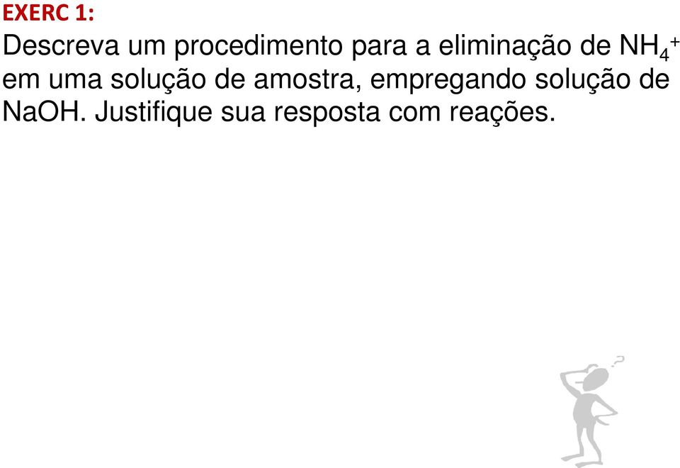 em uma solução de amostra, empregando