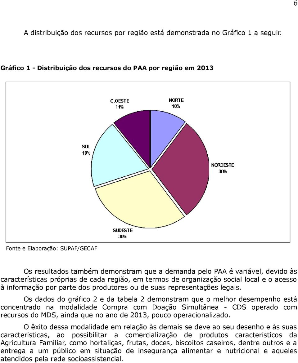 organização social local e o acesso à informação por parte dos produtores ou de suas representações legais.