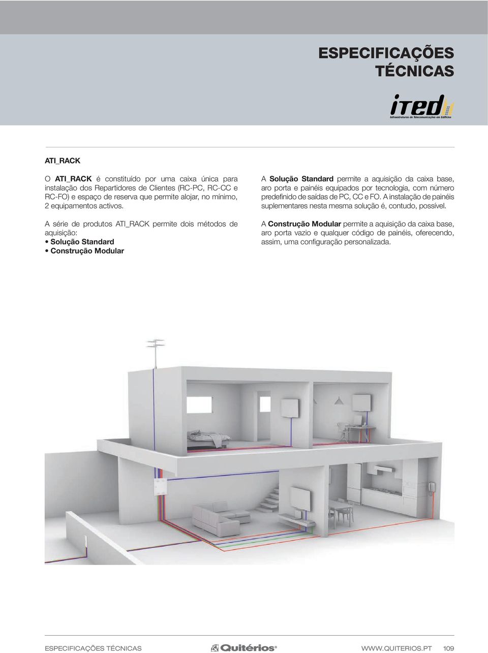 A série de produtos ATI_RACK permite dois métodos de aquisição: Solução Standard Construção Modular A Solução Standard permite a aquisição da caixa base, aro porta e painéis