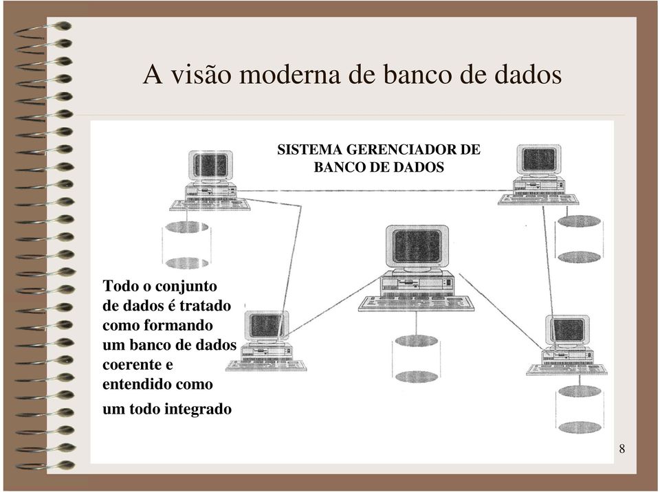 de dados é tratado como formando um banco de