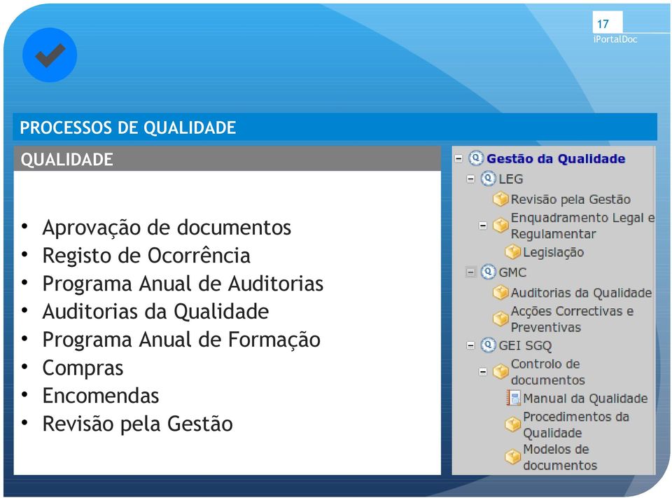 de Auditorias Auditorias da Qualidade Programa