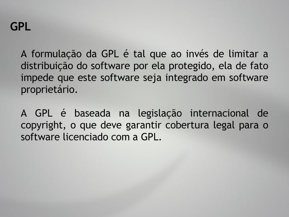 integrado em software proprietário.