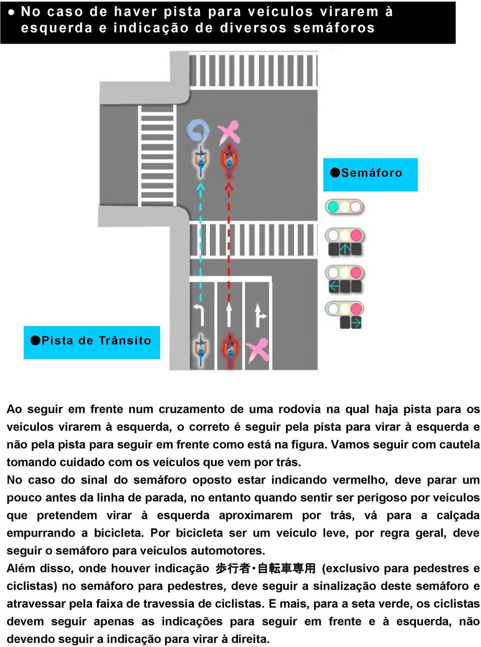 Vamos seguir com cautela tomando cuidado com os veículos que vem por trás.