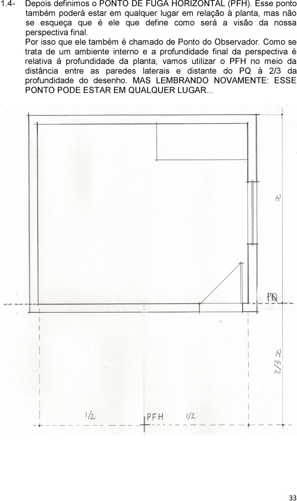 perspectiva final. Por isso que ele também é chamado de Ponto do Observador.