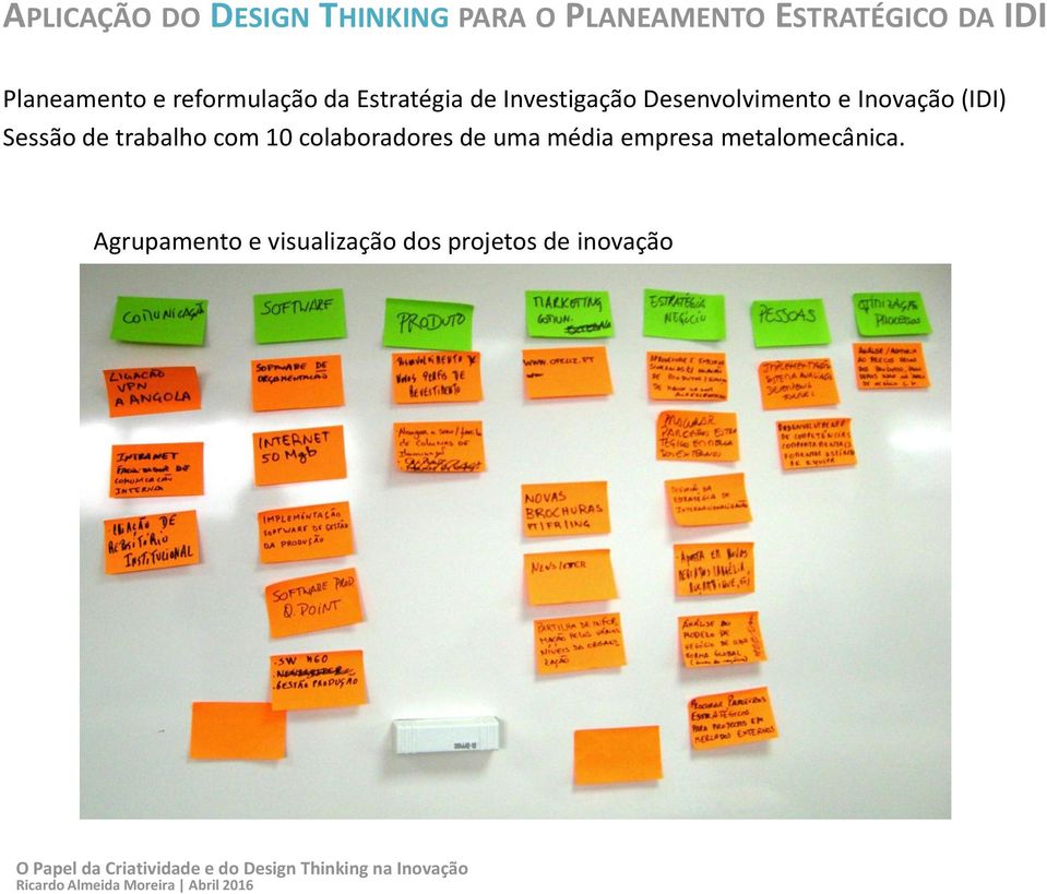 Desenvolvimento e Inovação (IDI) Sessão de trabalho com 10