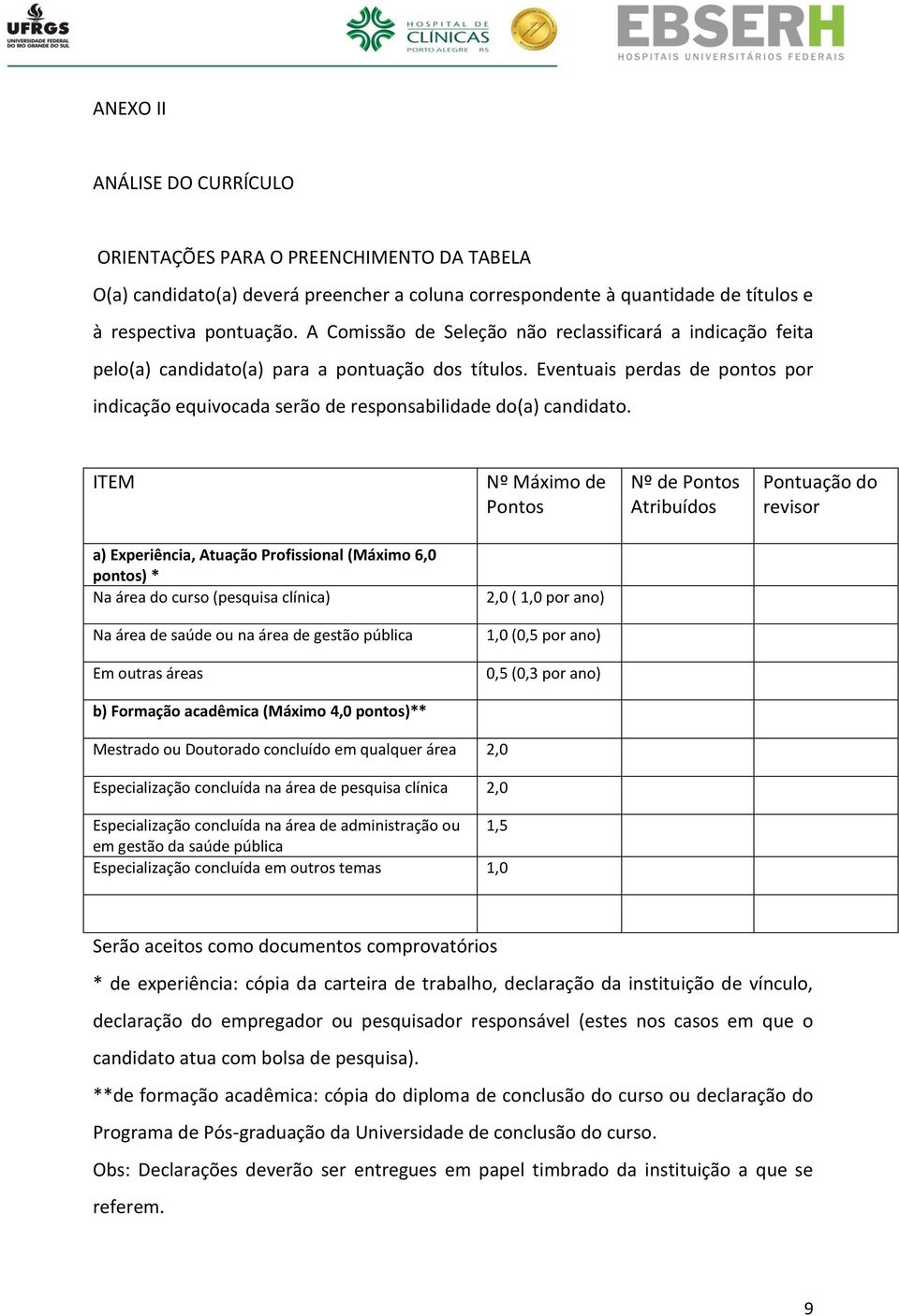 Eventuais perdas de pontos por indicação equivocada serão de responsabilidade do(a) candidato.