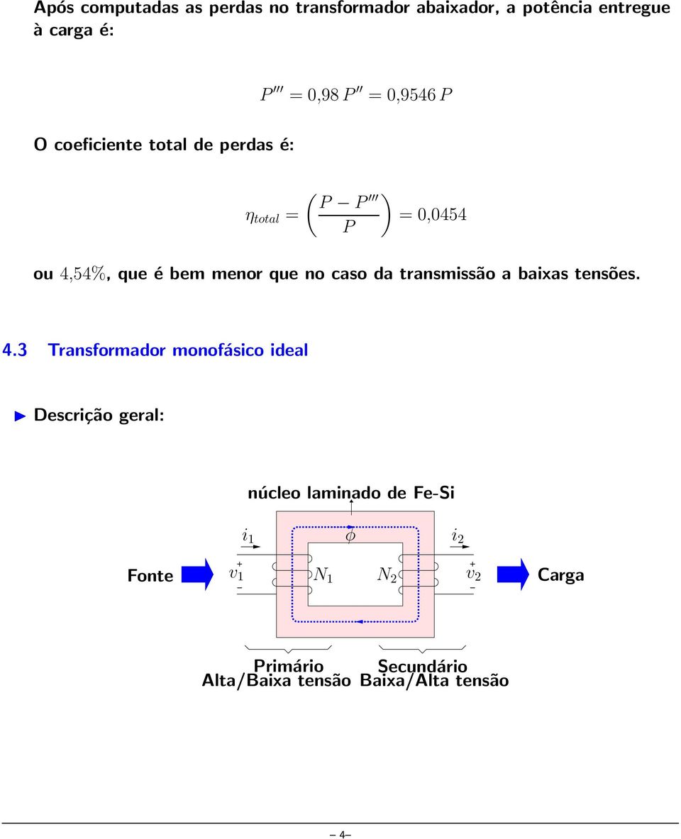 transmissão a baixas tensões. PSfrag 4.