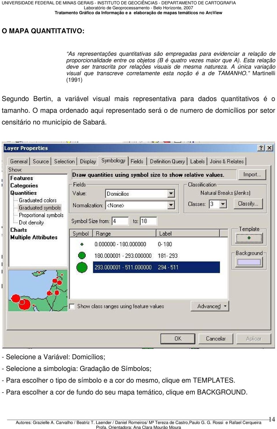 Martinelli (1991) Segundo Bertin, a variável visual mais representativa para dados quantitativos é o tamanho.