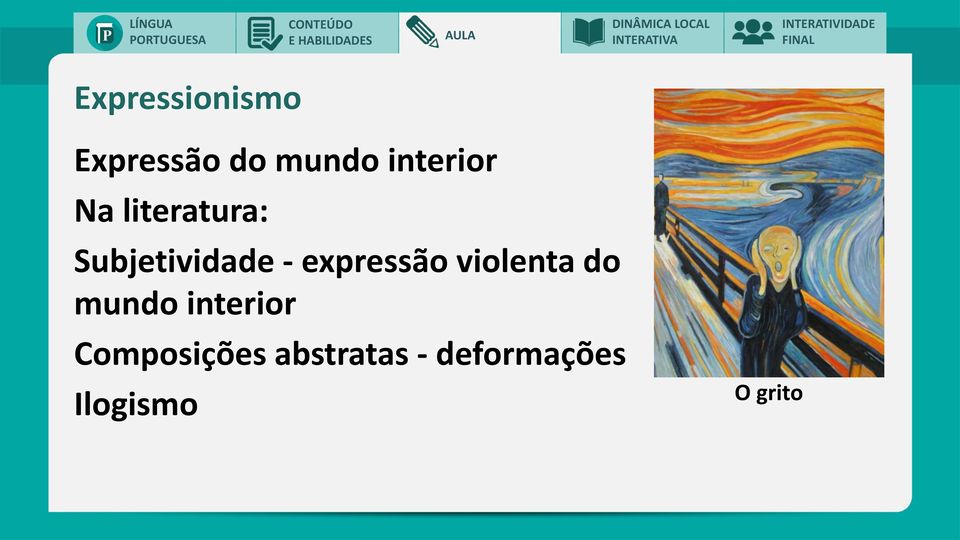 expressão violenta do mundo interior