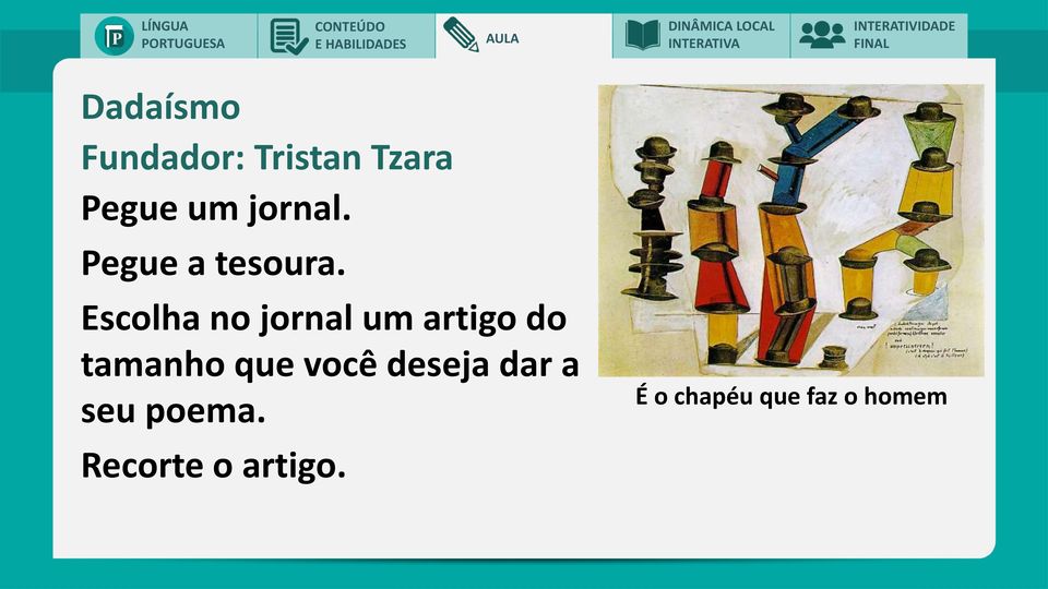 Escolha no jornal um artigo do tamanho que