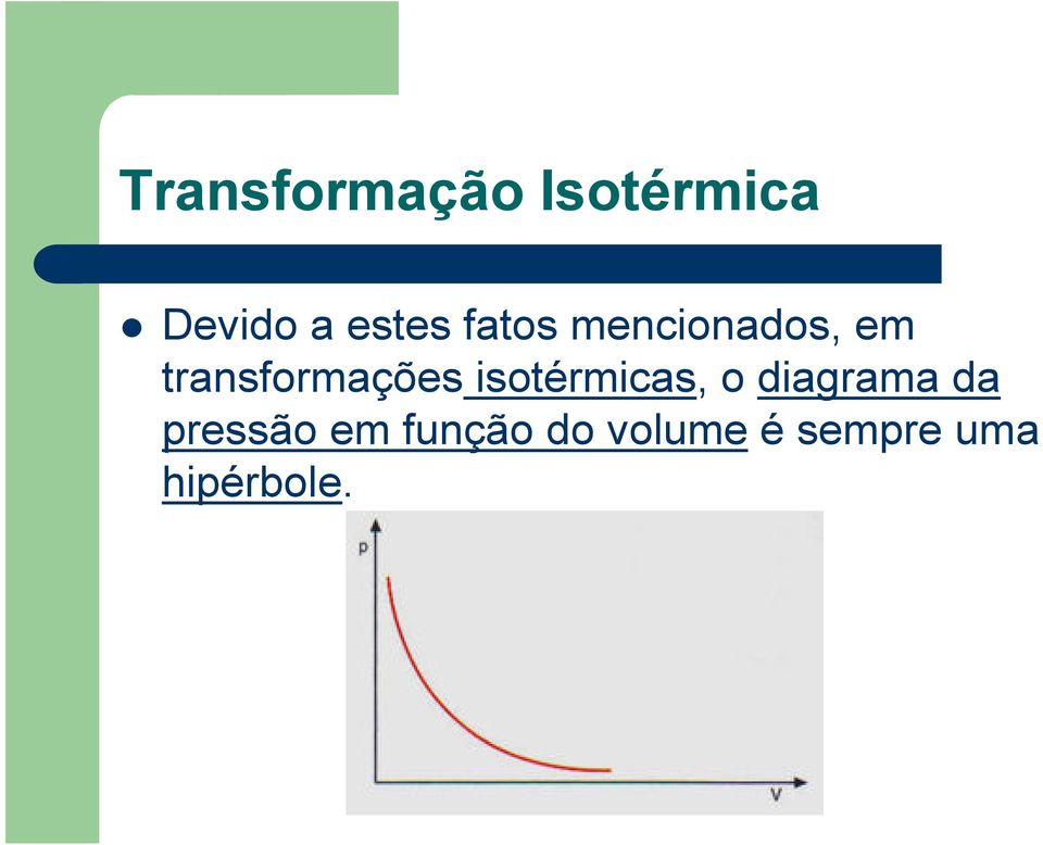 isotérmicas, o diagrama da pressão em