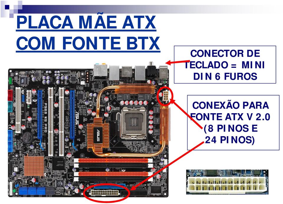 DIN 6 FUROS CONEXÃO PARA