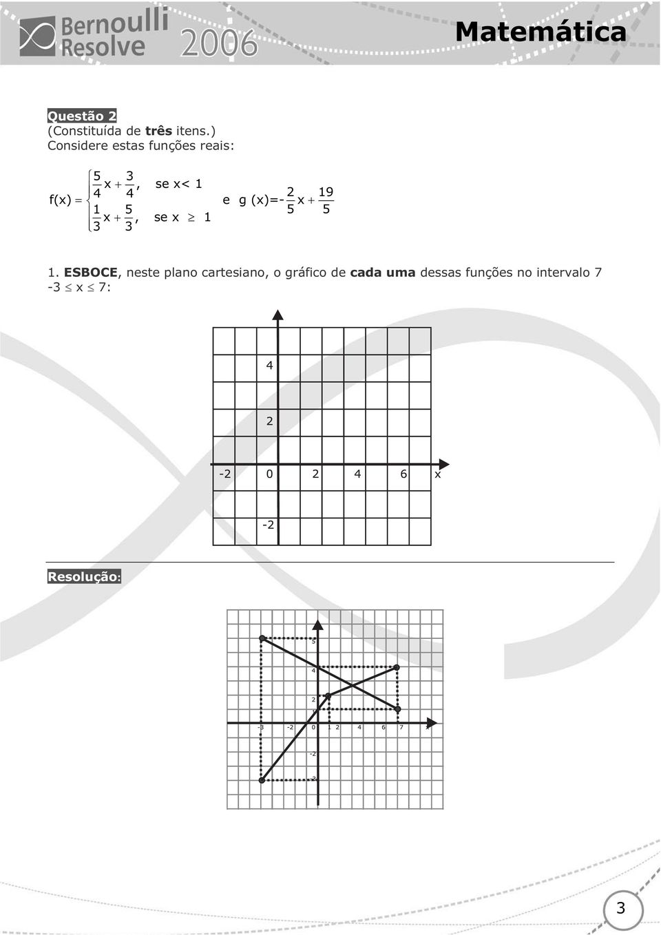 f(x) e g (x)=- x 1 5 5 5 x, se x 1 1.