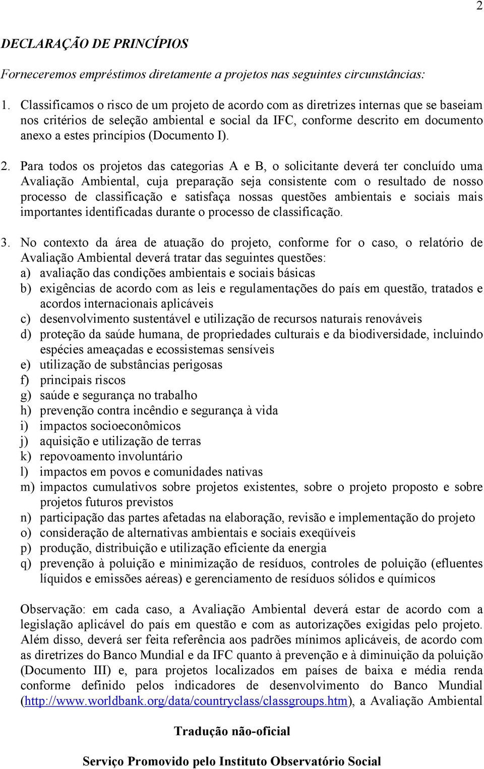 (Documento I). 2.