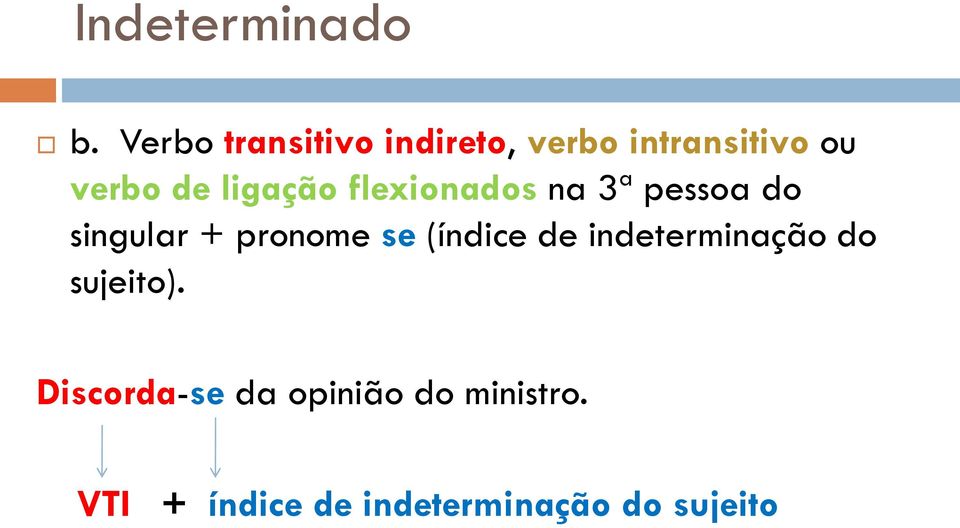 ligação flexionados na 3ª pessoa do singular + pronome se