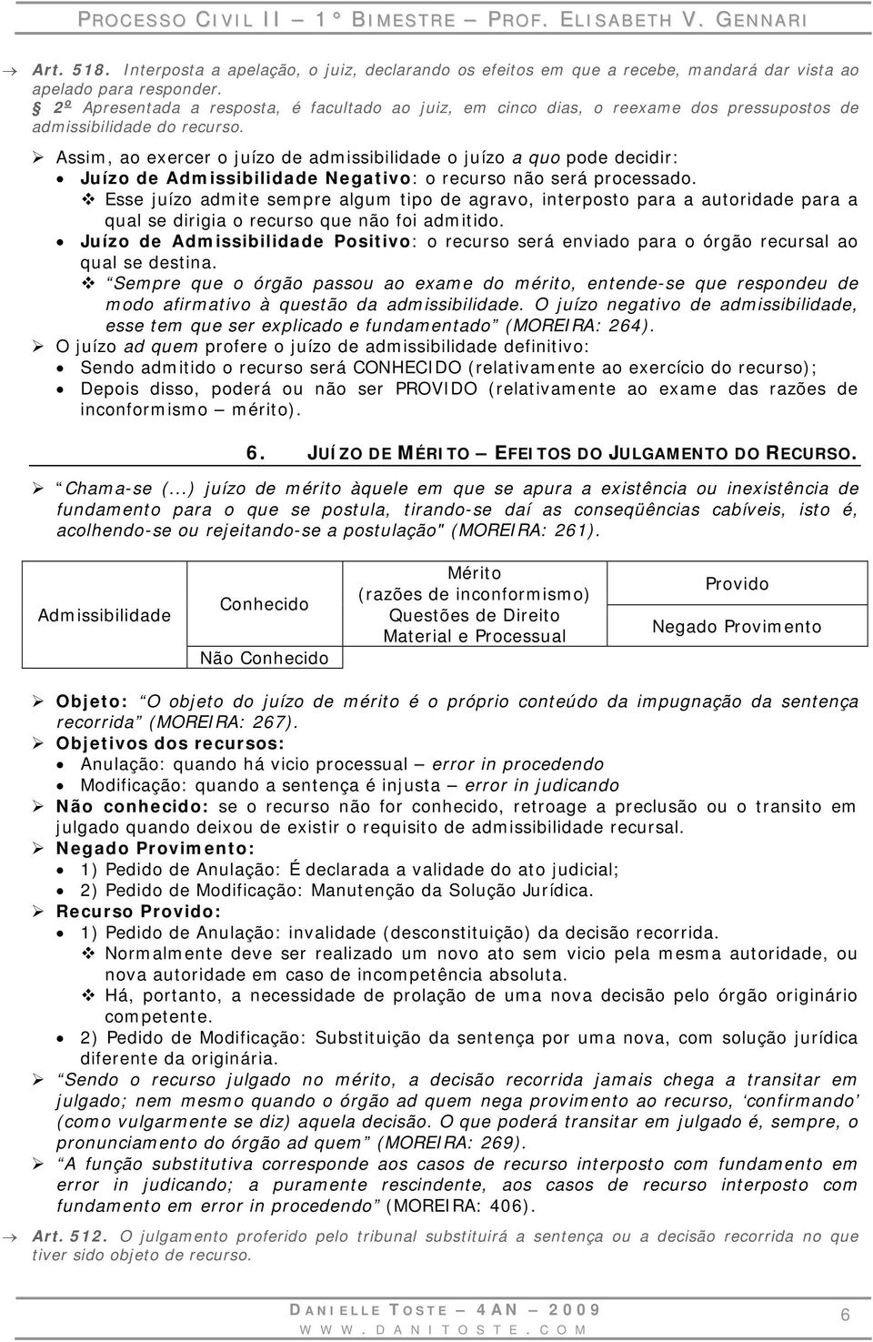 Assim, ao exercer o juízo de admissibilidade o juízo a quo pode decidir: Juízo de Admissibilidade Negativo: o recurso não será processado.