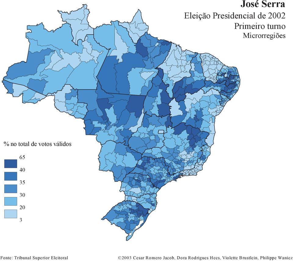 Fonte: Tribunal Superior Eleitoral 2003 Cesar Romero