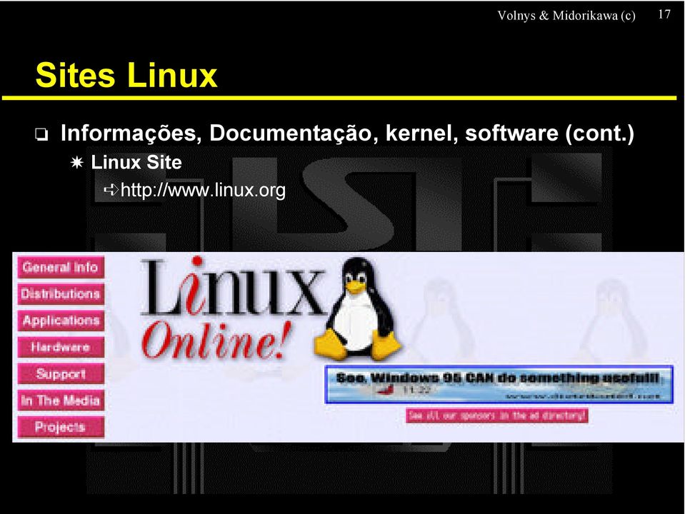 Documentação, kernel, software