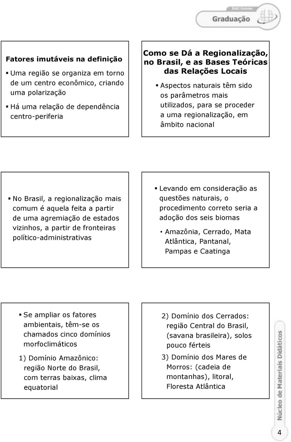 aquela feita a partir de uma agremiação de estados vizinhos, a partir de fronteiras político-administrativas Levando em consideração as questões naturais, o procedimento correto seria a adoção dos