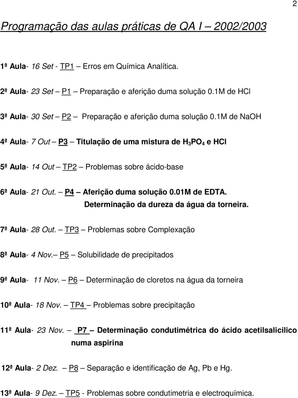 QUÍMICA ANALÍTICA I Práticas - PDF Download grátis