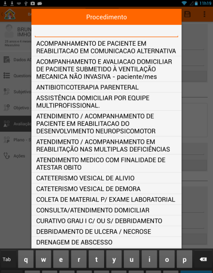 pelo CBO ou apenas os mais frequentes em Atenção Domiciliar, por meio de marcação da opção Mostrar apenas procedimentos mais frequentes.