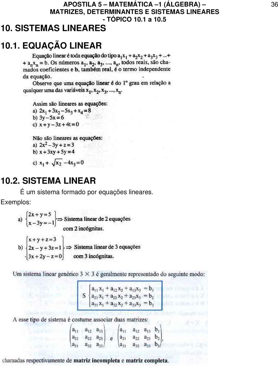 1. EQUAÇÃO LINEAR 10.2.