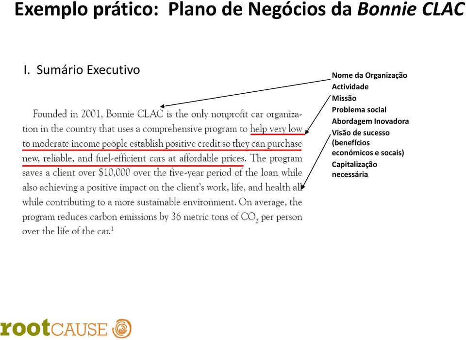 Missão Problema social Abordagem Inovadora Visão de