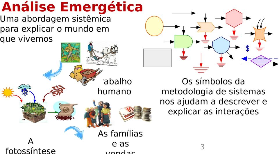 As famílias e as Os símbolos da metodologia de