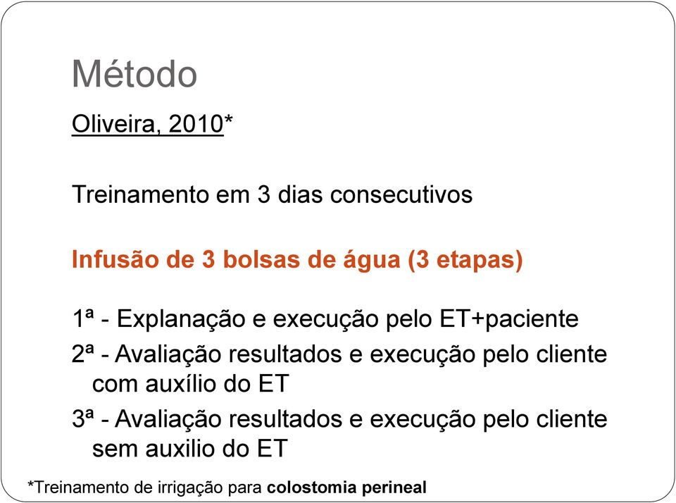 resultados e execução pelo cliente com auxílio do ET 3ª - Avaliação resultados e