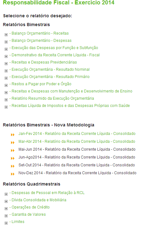 - Audiências Públicas, neste link o usuário terá acesso a todas as Audiências Públicas